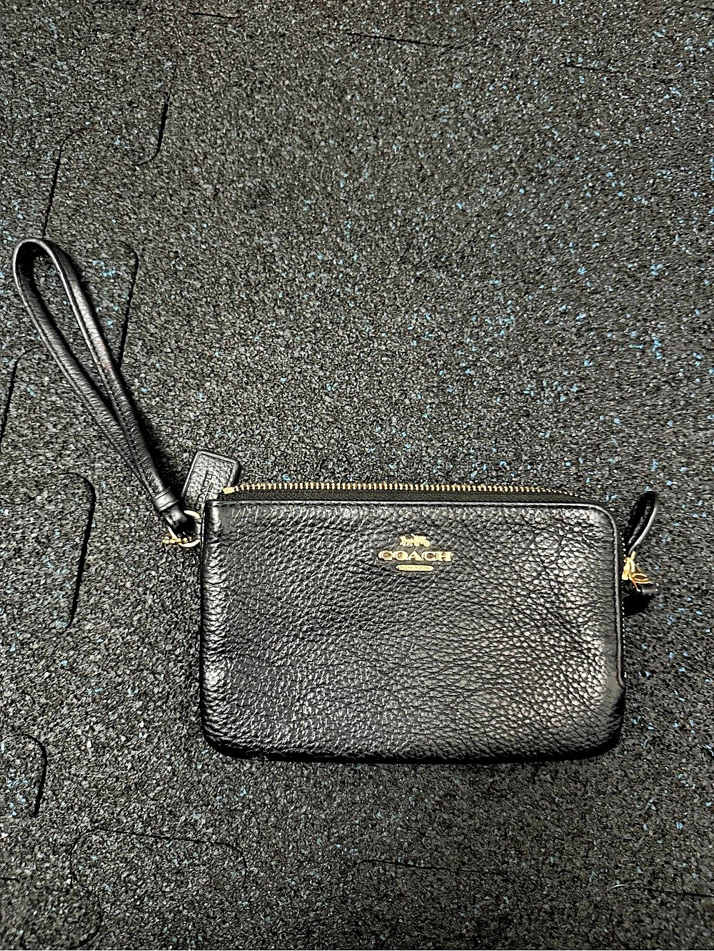 Coach Double Zip Wallet Black Double-Zip Wristlet
